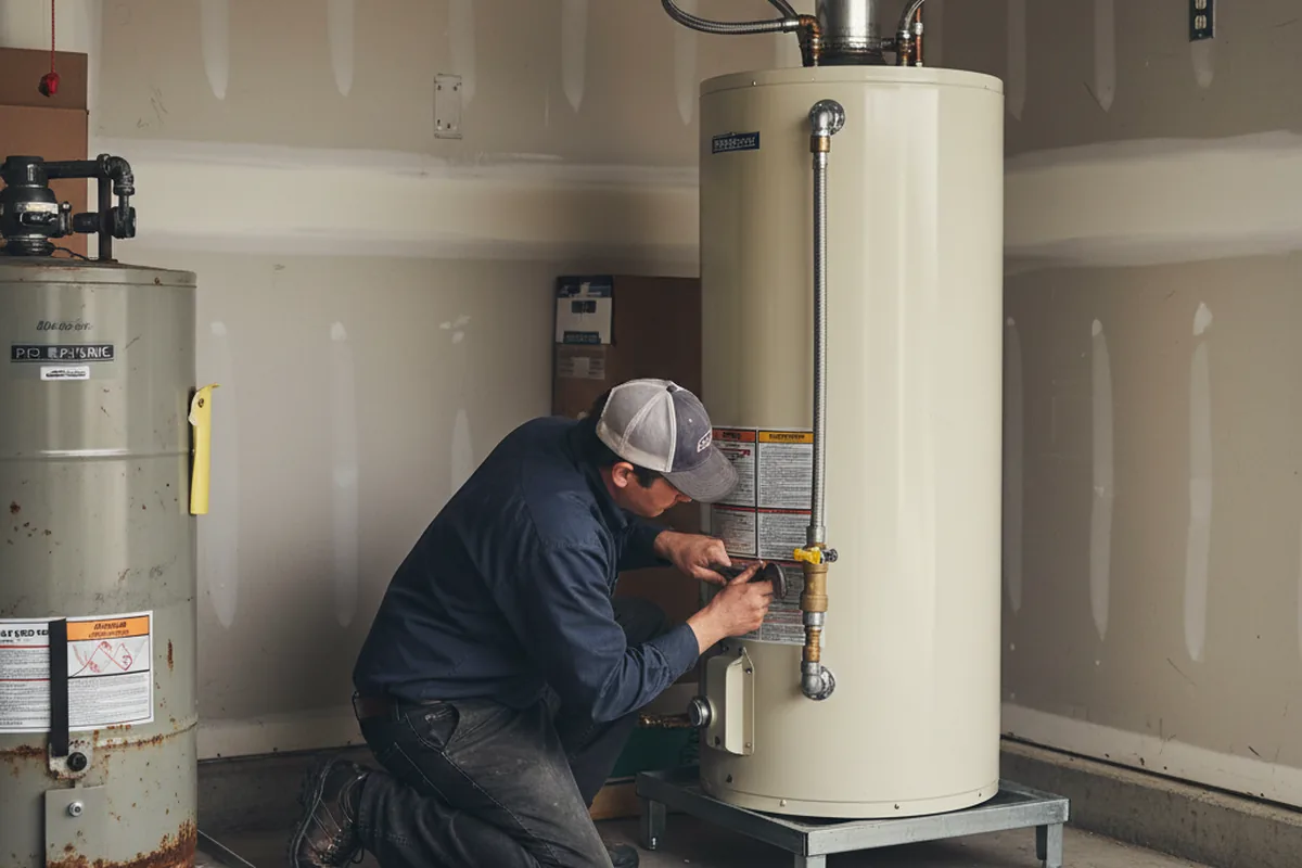 Water heater and shutoff valve replacement in Weir